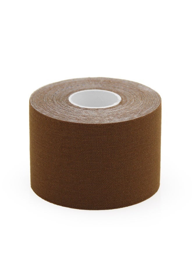 Kinesiology Elastic Muscle Support Tape for Sports & Physiotherapy 5cmx5m Roll, Brown - Image 2